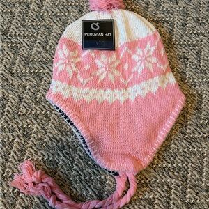 Peruvian Connection Pink and Cream Kids Hat